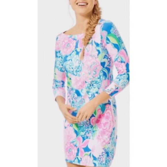 Lilly Pulitzer UPF 50+ Sophie Dress Peony For Your Thoughts size medium NEW - Picture 1 of 9